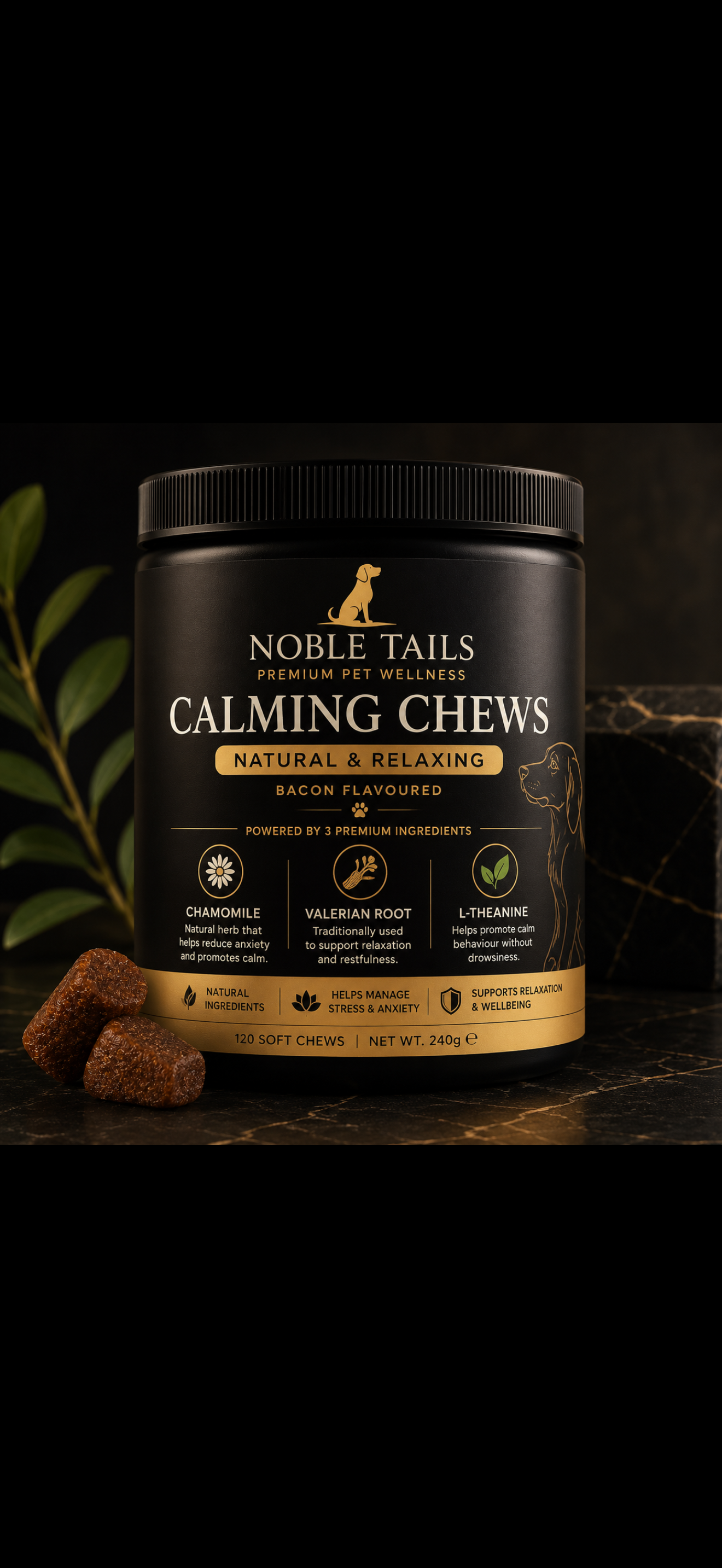 Noble Tails Calming Chews - Natural Support For Calm & relaxation